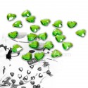 50 coeurs diamants verts