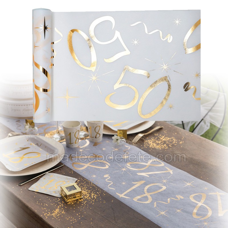 Chemin De Table Or Anniversaire 50 Ans Chemin De Table Or Anniversaire 50 Ans