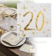 20 serviettes anniversaire 20 ans