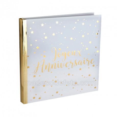 Livre d'or anniversaire blanc