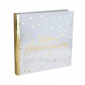 Livre d'or anniversaire blanc et or