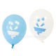 8 ballons baby shower bleu