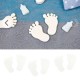 10 confettis pieds blancs
