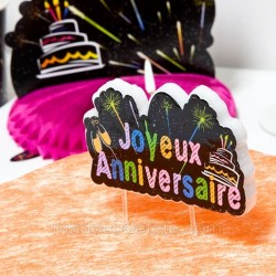 Bougie plaque anniversaire chic