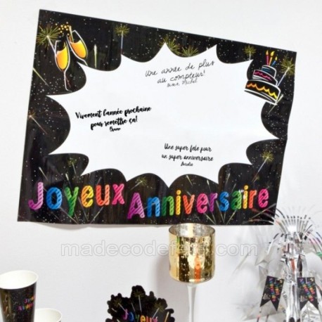 Poster livre d'or anniversaire