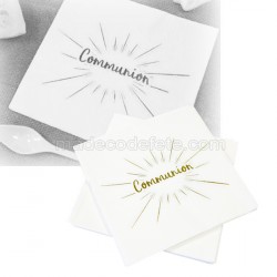 Serviettes communion or x 20