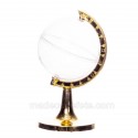 Lot de 6 globes à dragées pied or 9 cm