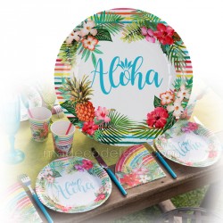 assiettes aloha x10