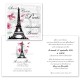 Faire-part Paris tour Eiffel personnalisé