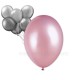 24 ballons nacrés rose
