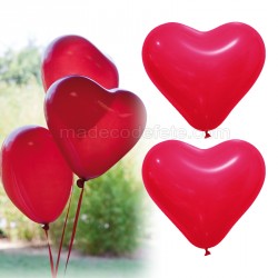 Ballons coeurs rouge x 8