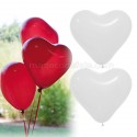 Ballons coeurs blancs x 8