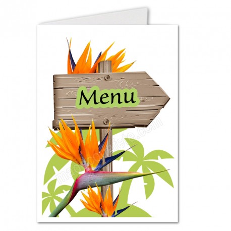 Menu fleurs strelitzia