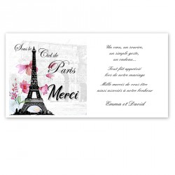 Carton remerciement Paris