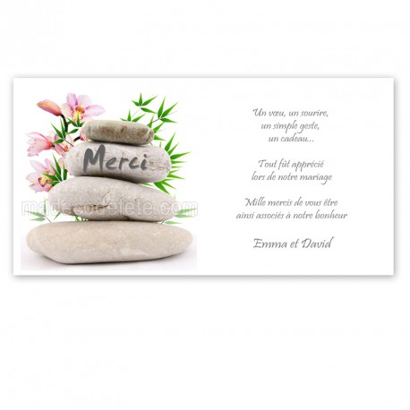 Remerciement Theme Zen Et Galets Remerciement Theme Zen Et Galets