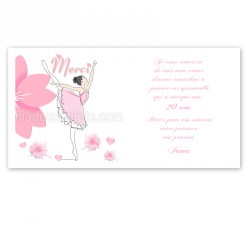 Remerciement danse ballerine