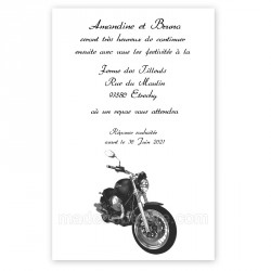 Invitation repas thème moto