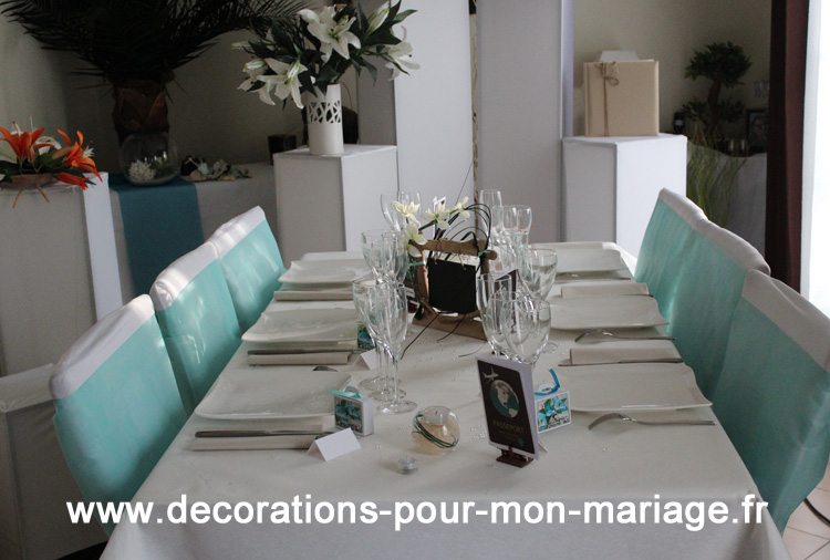 decorations mariage tons pastel vert jade et blanc