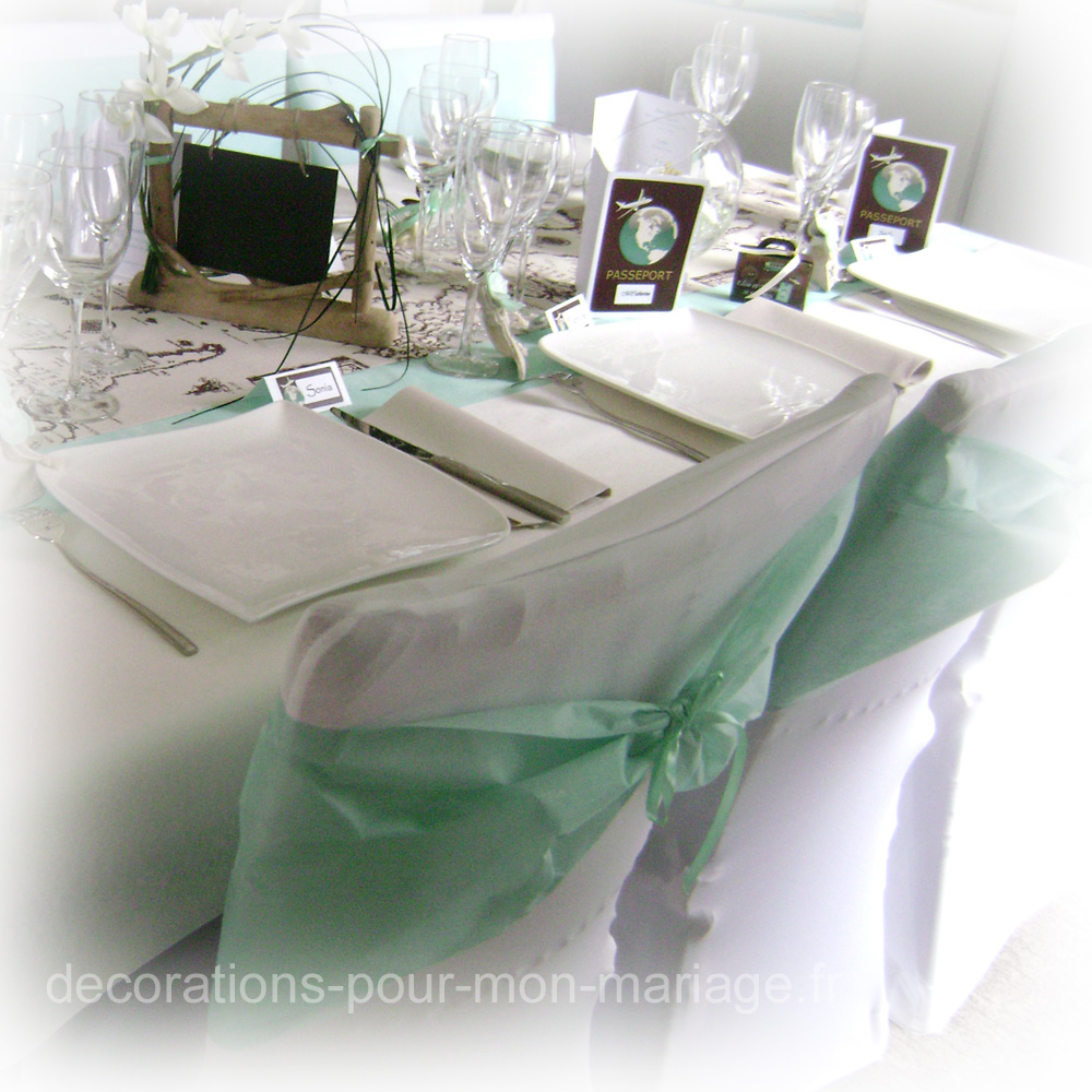 decoration de table chic en coloris jade