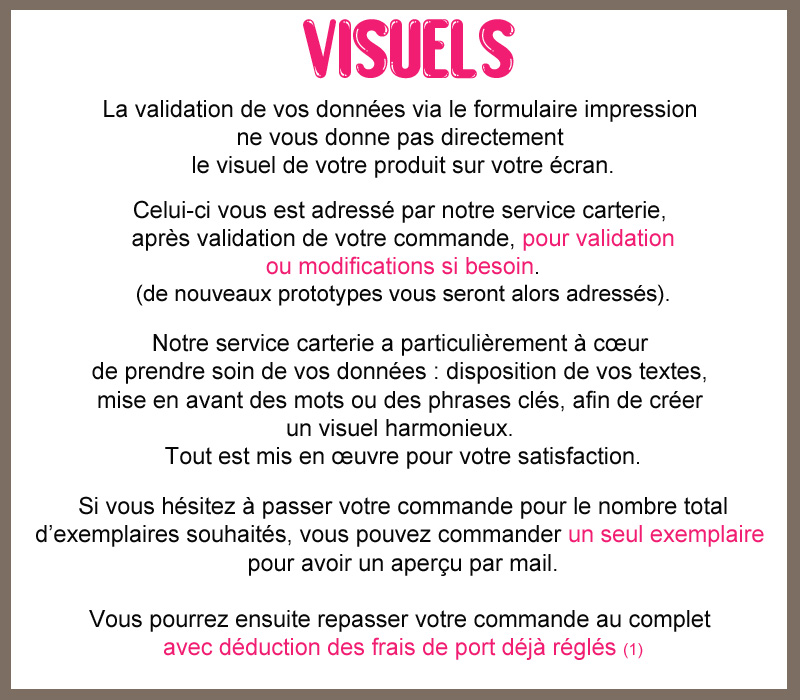 Infos visuel faire part et menu