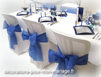 Décorations mariage marine blanc thème marin